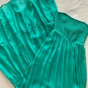 Guess - Turquoise/Green Strapless Maxi Dress Size Small